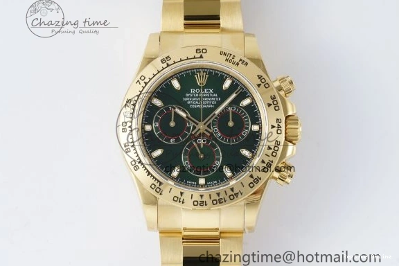 0502 Daytona 116508 QF 1:1 Best Edition Green Dial on YG Bracelet SA4130 V ComfortFit 1761